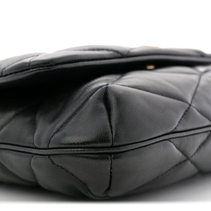 Lambskin Quilted Le 57 Diamond Shoulder Bag Black