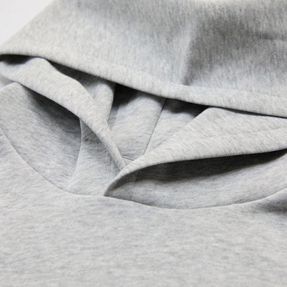 Solid Color Hooded Sweatshirt