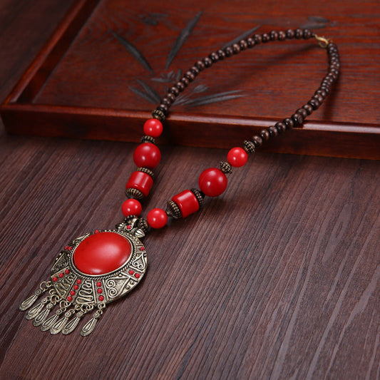Tibetan Ethnic Style Retro Bohemian Necklace Pendant Beads With Jewelry