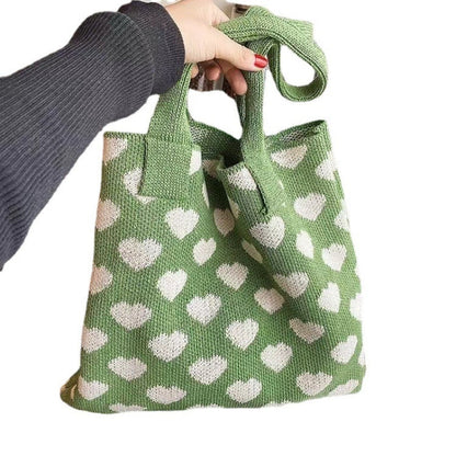 Crochet Tote Bag Love Bag Large Capacity Tote Bag