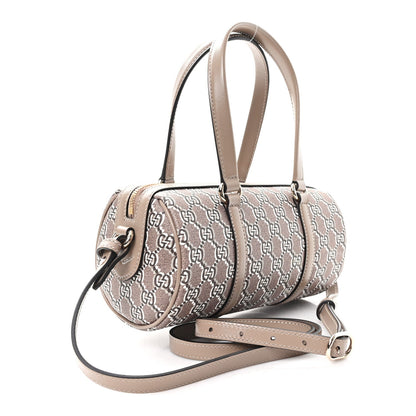 GG Shadow Monogram Ophidia Top Handle Bowler Bag Taupe