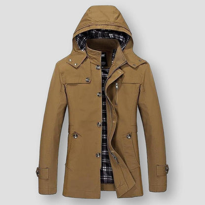 Sky Madrid Hooded Trench Coat