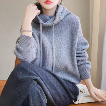 Solid Color Loose Thick Knit Sweater