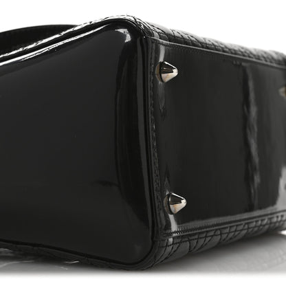 Patent Cannage Medium Lady Dior Black