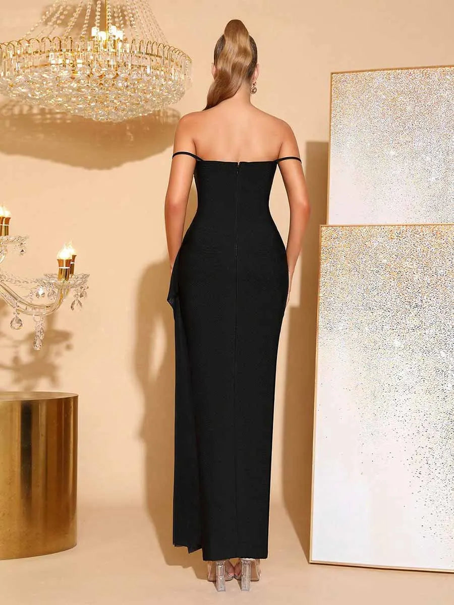 Ravenna Rhinestone Beaded Maxi Dress