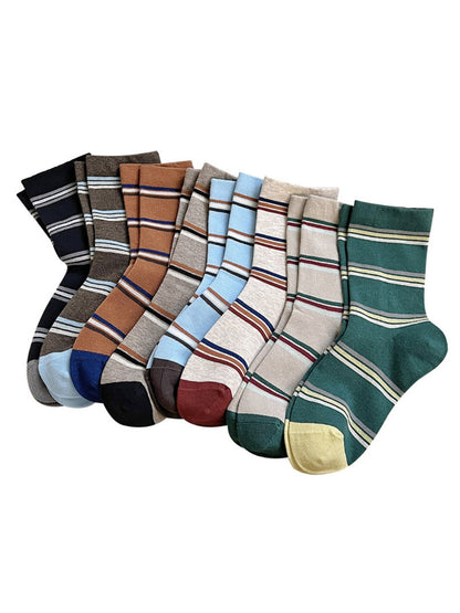 Rufia - Striped Mid-calf Capsule Socks for Women