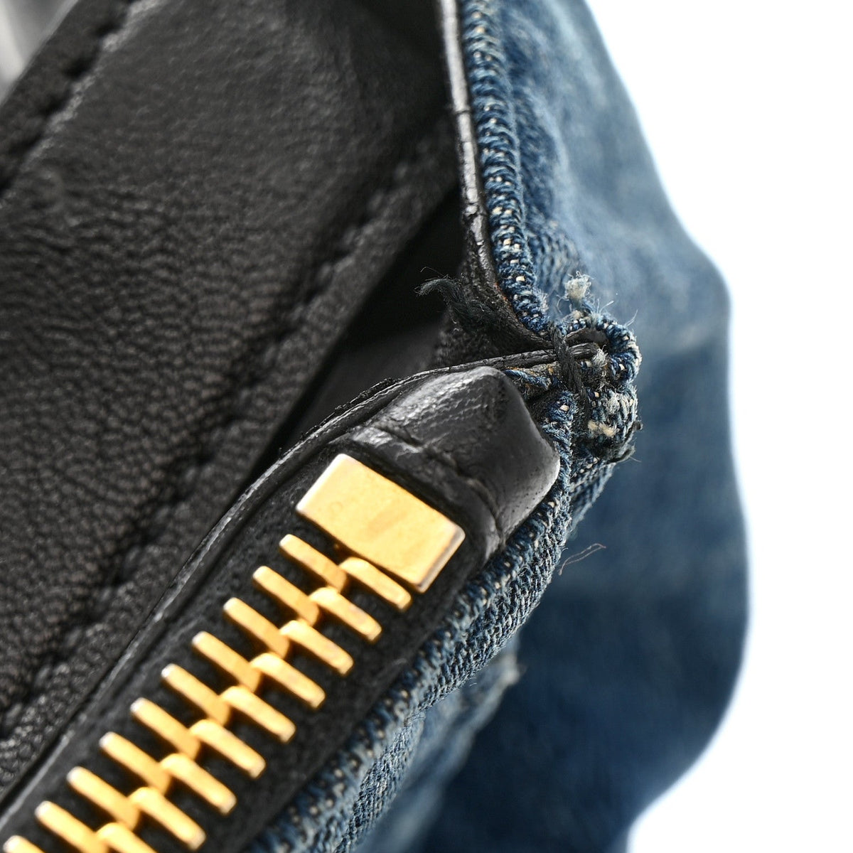 Denim Matelasse Biker Tote Avio