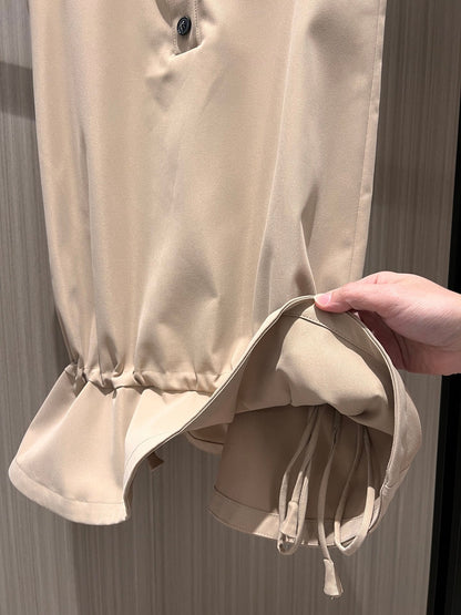 Gucci Sleeveless Vest Dress Beige Polyester Fiber