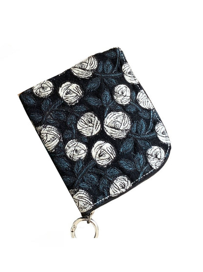 Cosbai - Small Coin Purse with Floral Prints