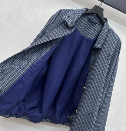 Miu Blouson Jacket Navy Blue Polyester Blend 349768