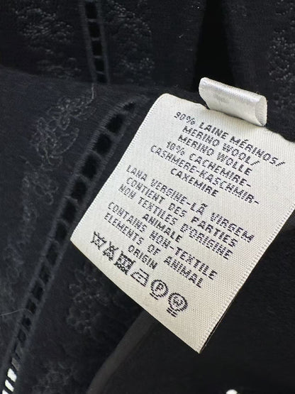 HM Couture Embroidered Cashmere  Long Coat