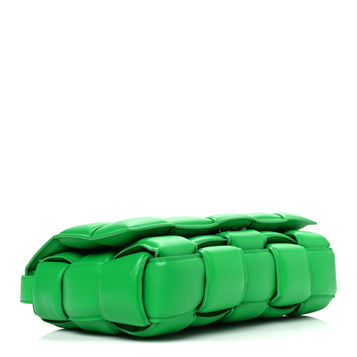 Nappa Maxi Intreccio Padded Cassette Crossbody Bag Parakeet