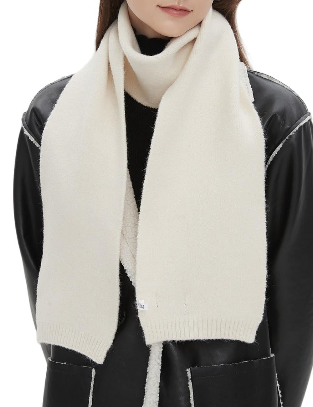 Simple Winter Solid Color Knit Scarf