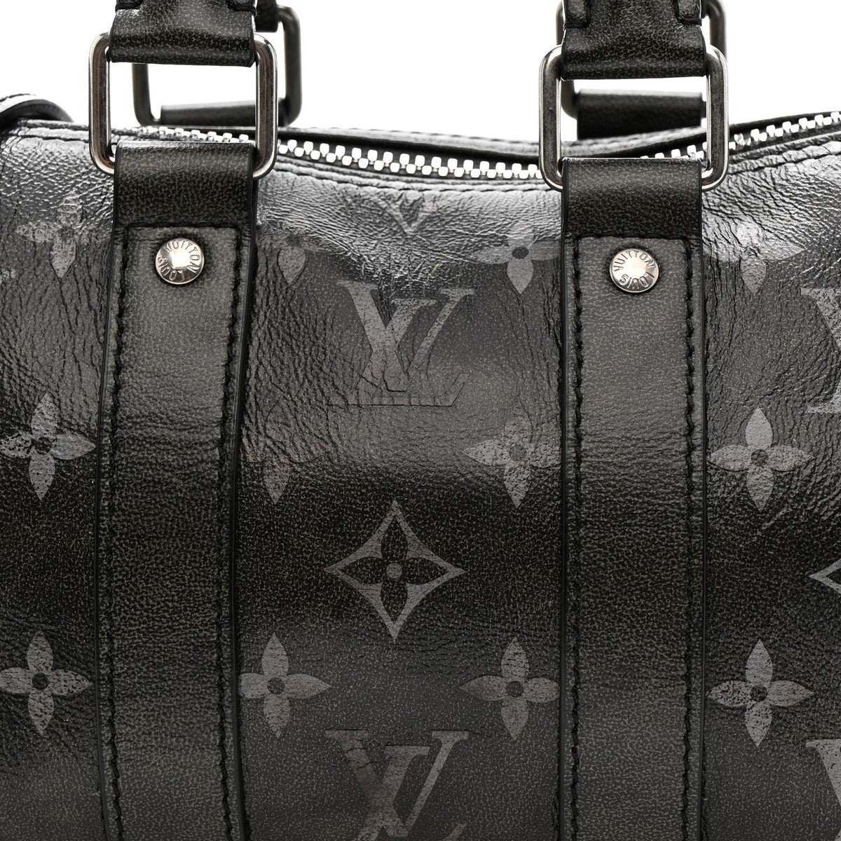 Brushed Monogram Eclipse Keepall Bandouliere 25