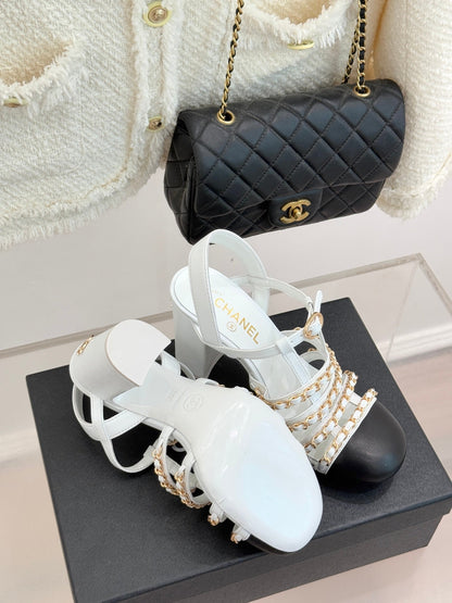 Cruise 25/26 Slingbacks 90mm Black White Lambskin