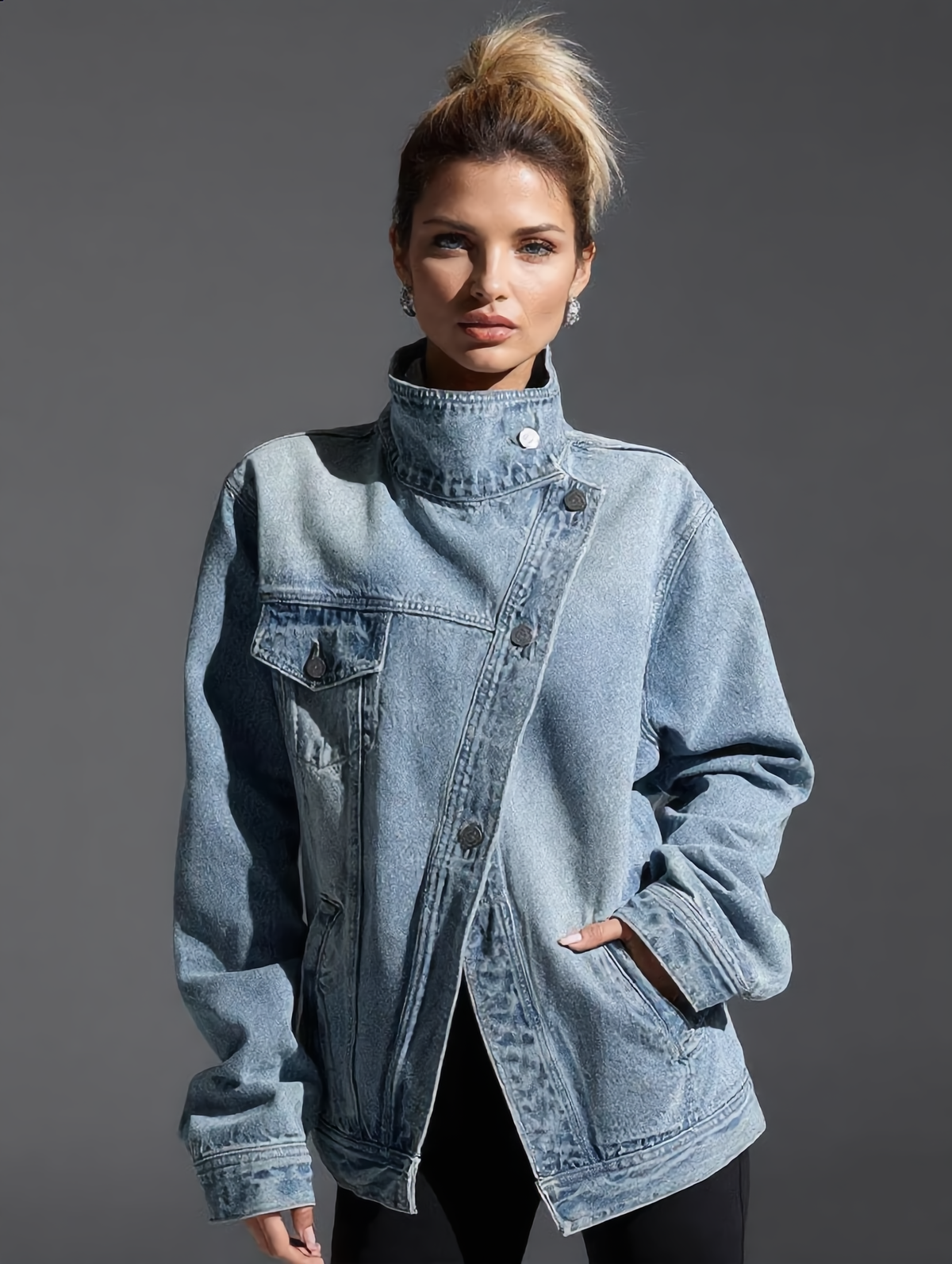 Bethany Deconstruct Asymmetric Denim Jacket