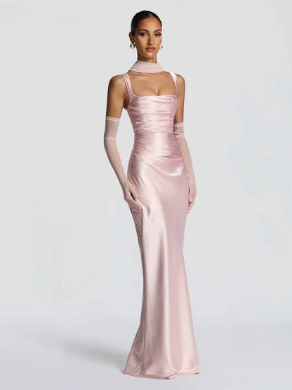 Zyra Satin Maxi Dress