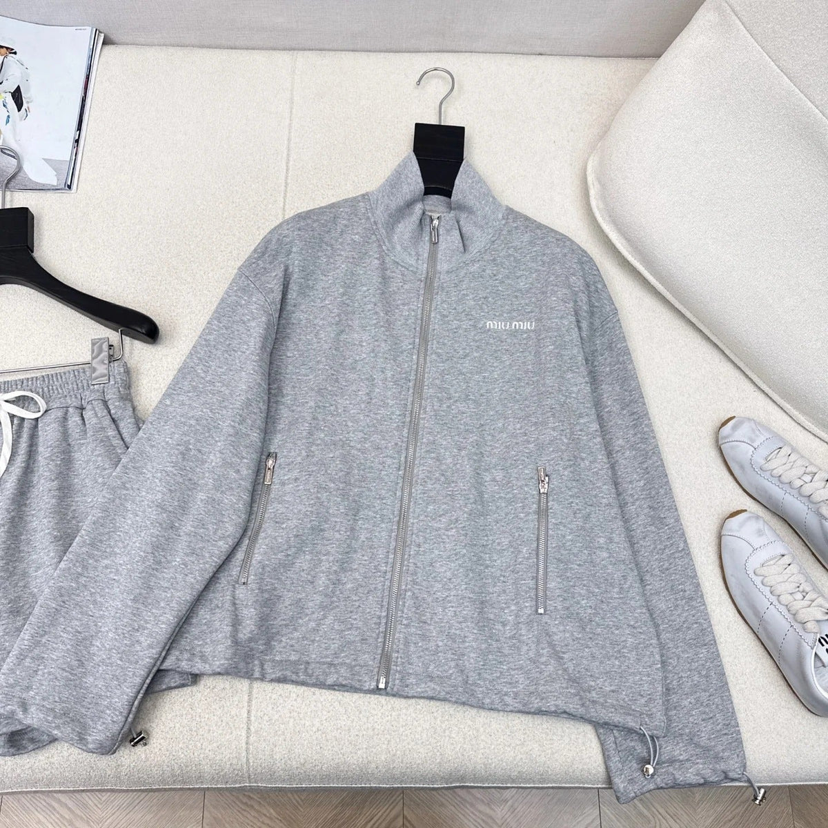 Miumiu 2026 Set Gray Cotton Polyester