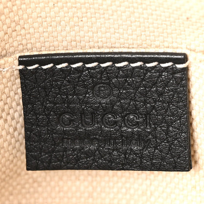 Pebbled Calfskin Small Soho Disco Bag Black