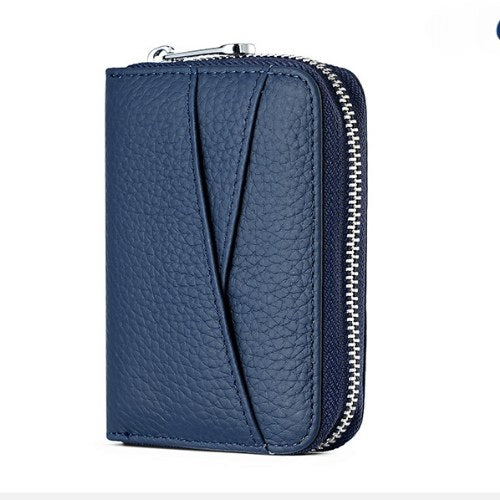 Leather Solid Color Card Case Wallets