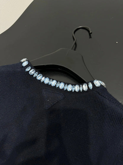 PRADA 25S BEADED CREW NECK SWEATER 313