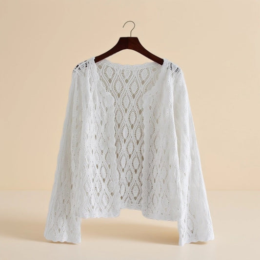 Crosa - Diamond Crochet Cardigan – All-Season Lace Cover-Up