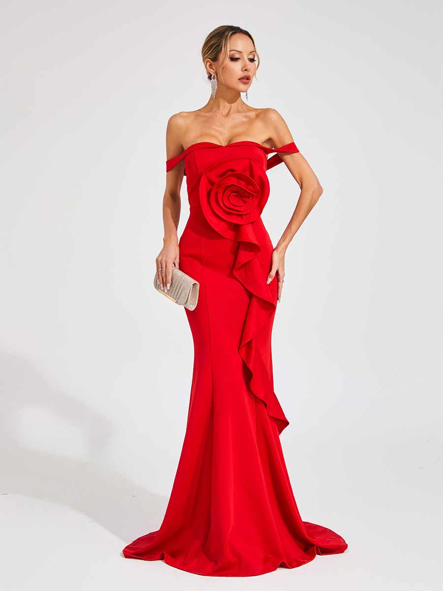 Poppy Maxi Dress In Red