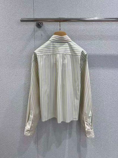 Miu Miu Striped Cotton Shirt