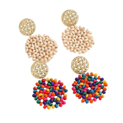 Earwish - Bamboo Bead Earrings - Sweet and Colorful