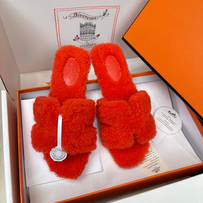 HM Oran Sandal Red Wool 598197