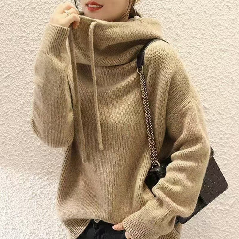 Solid Color Loose Knit Sweater
