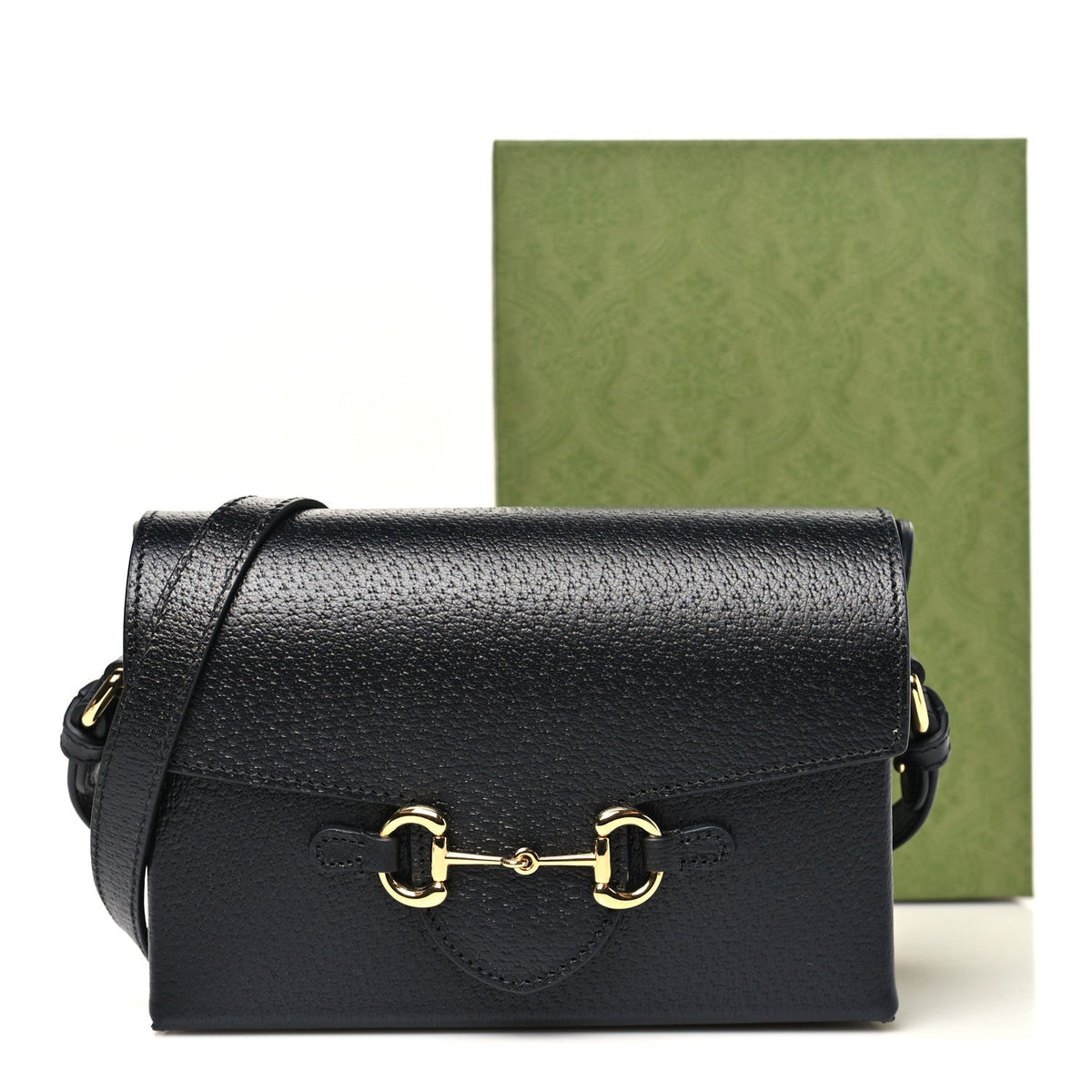 Calfskin Horsebit 1955 Shoulder Bag Black