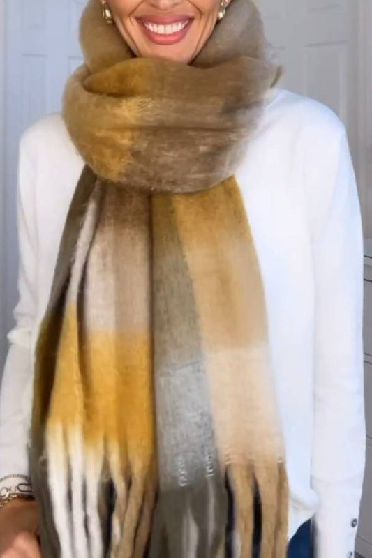 White V-neck Loose-fitting Sweater