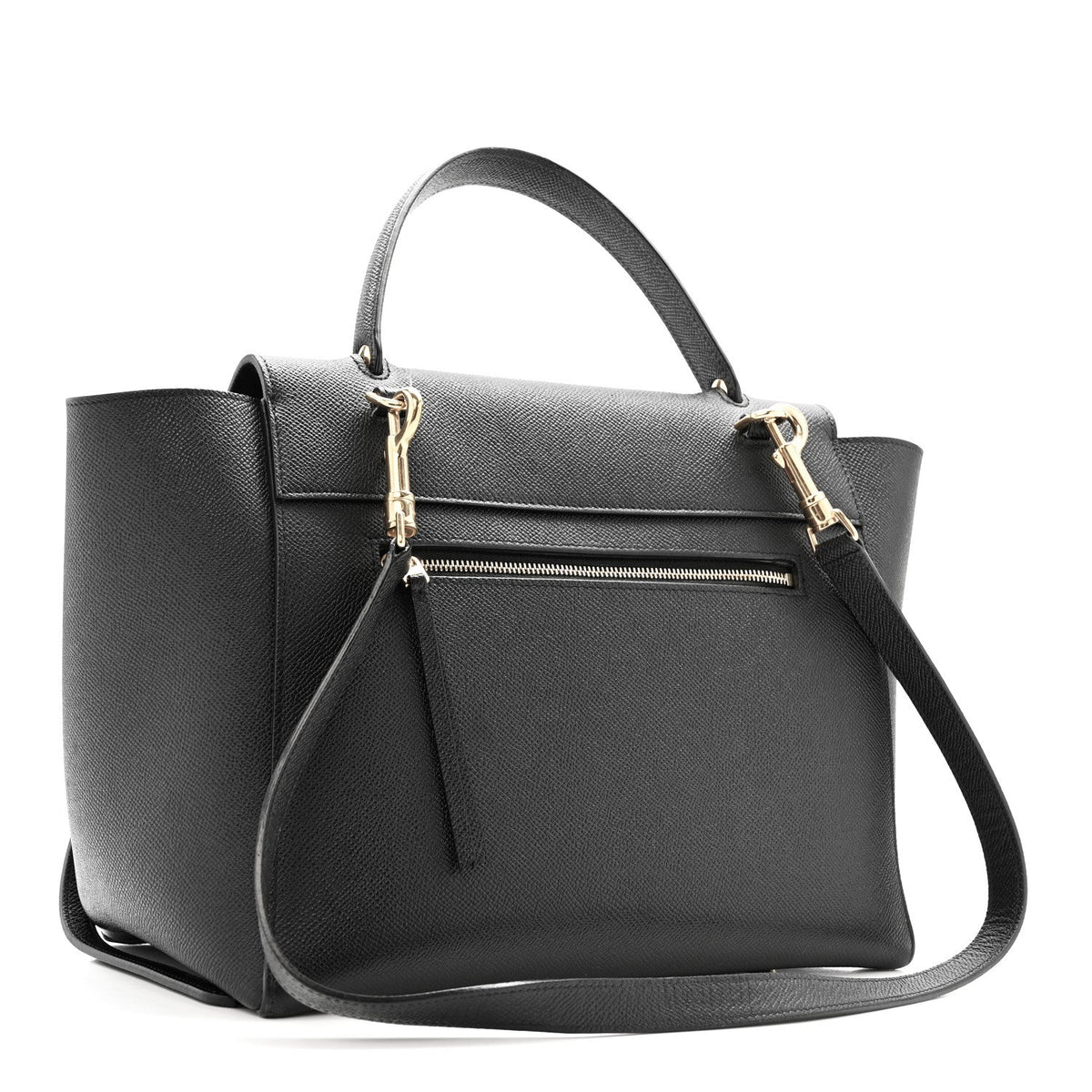 Grained Calfskin Mini Belt Bag Black