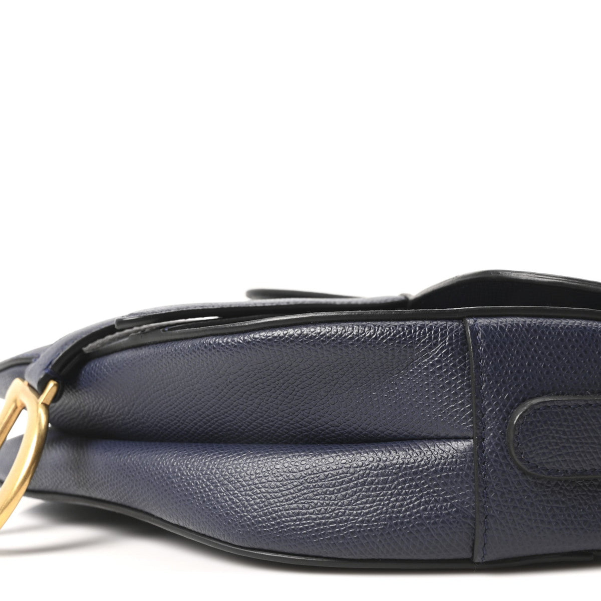 Grained Calfskin Saddle Bag Navy