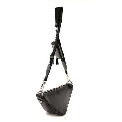 Grace Lux Triangle Shoulder Bag Black
