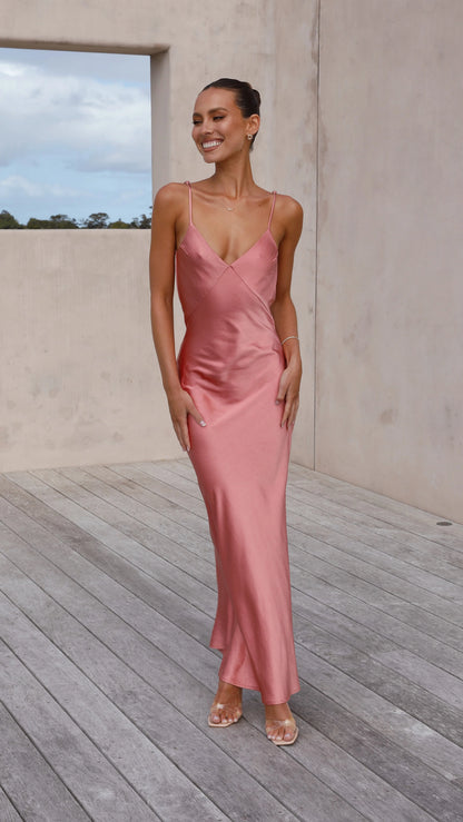 Gisella Maxi Dress - Baked Rose