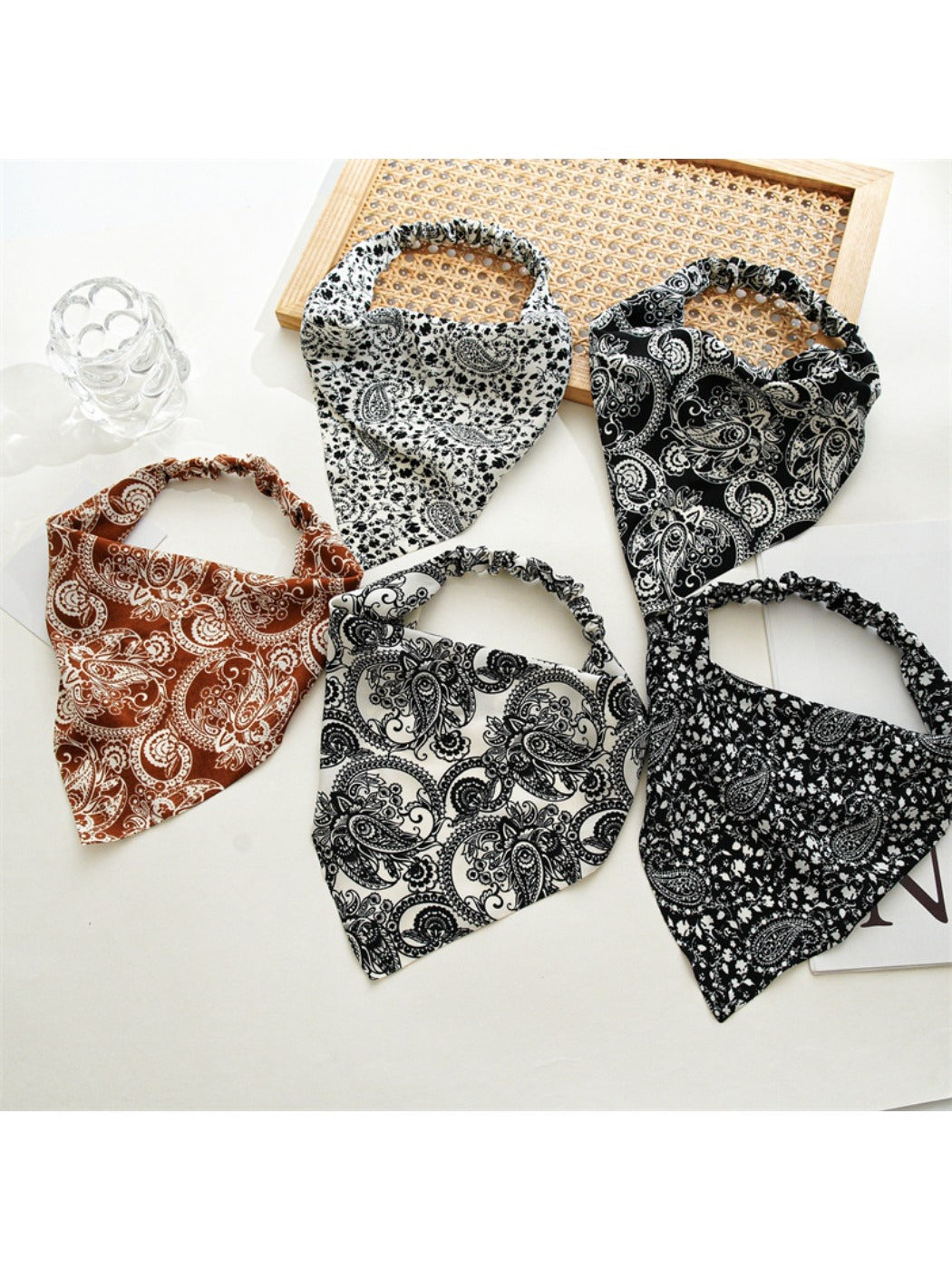 Haila - Boho Style Paisley Triangle Elastic Headband