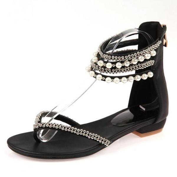 Behemian Summer Ankle Straps Fashion New Beaded Sandals Women'S Shoes