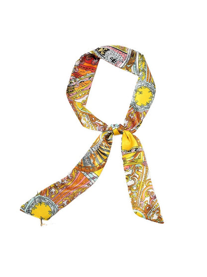 Scarvii - Classic Colorful Print Head Scarf - Elegant &amp; Vibrant