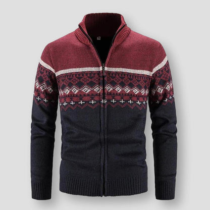 Sky Madrid Knitted Turtleneck Cardigan