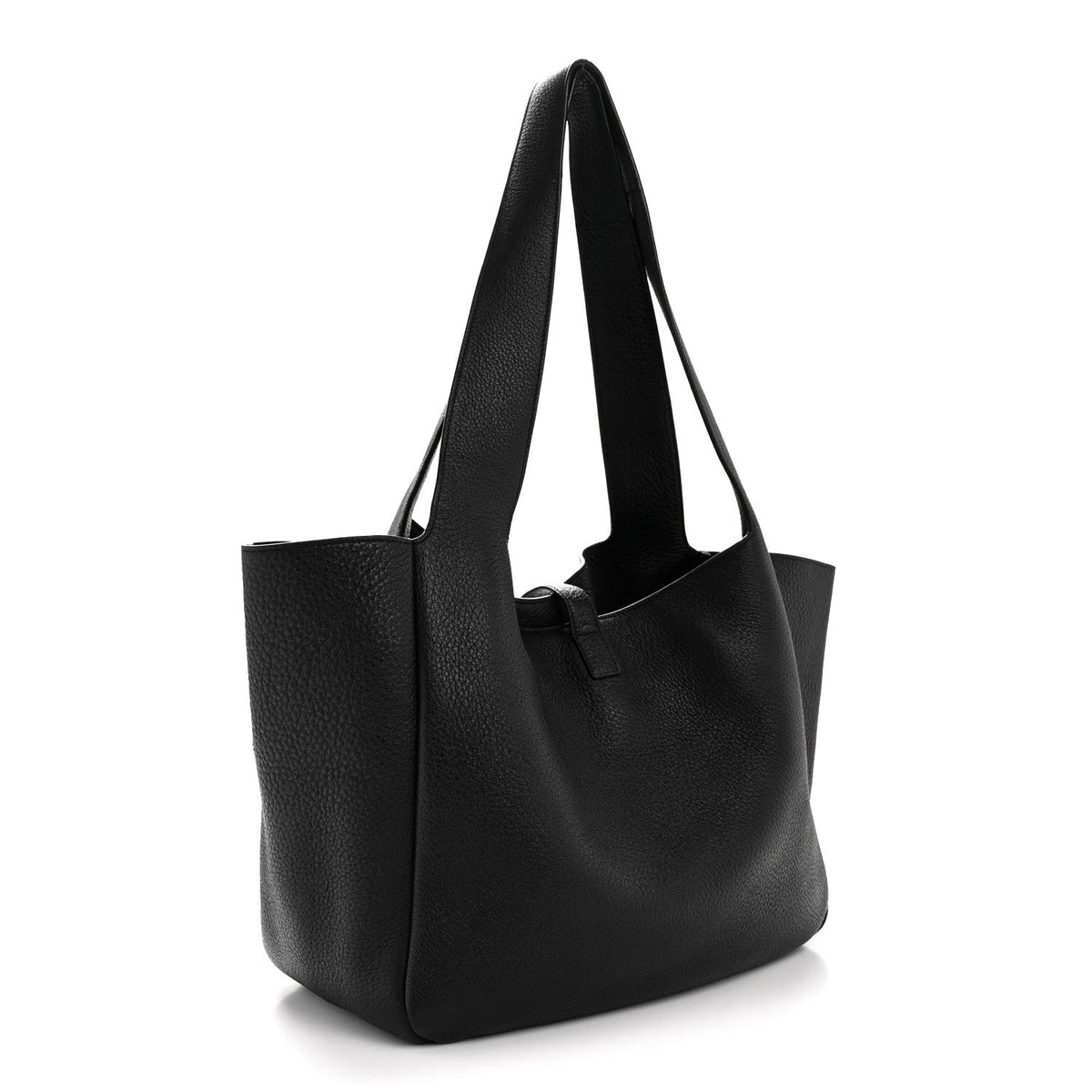 Grained Deerskin Bea Tote Black
