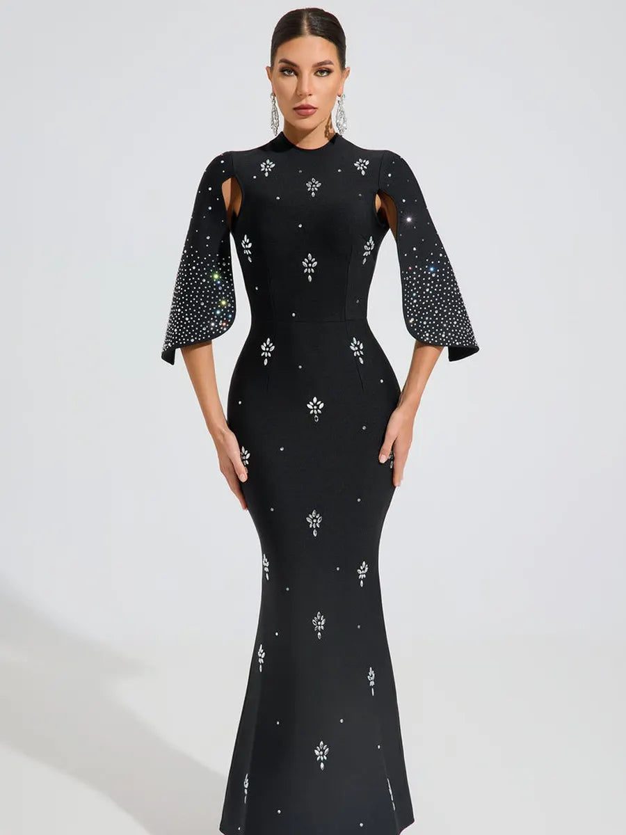 Samantha Crystal Elegance Maxi Dress