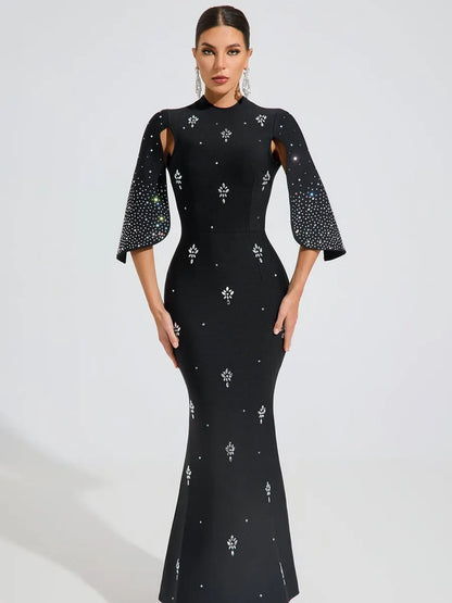 Samantha Crystal Elegance Maxi Dress