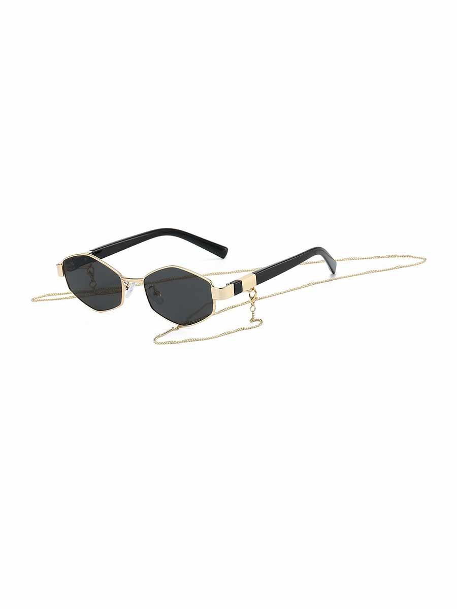 Raina Polygonal Metal Sunglasses