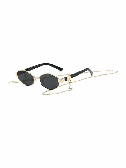 Raina Polygonal Metal Sunglasses