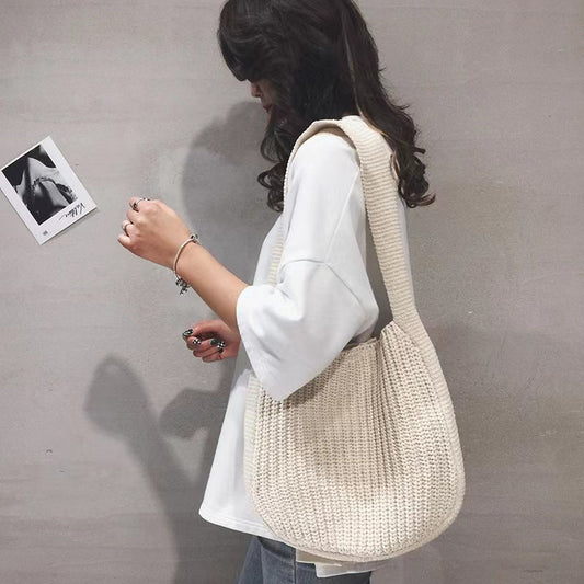 Crochet Tote Bag Stylish Shoulder Bag