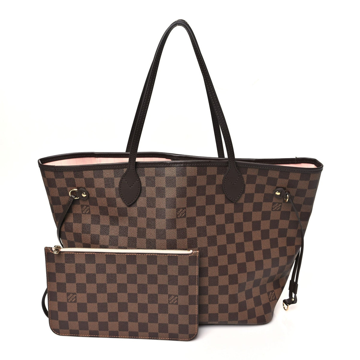 Damier Ebene Neo Neverfull MM Rose Ballerine
