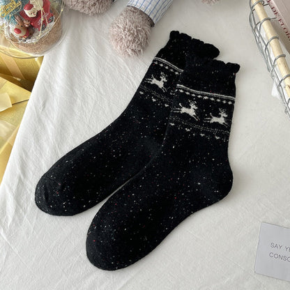 Rufia - Christmas Bow Patterned Warm Socks