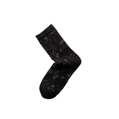Rufia - Artistic Fresh Floral Crew Socks for Spring Days